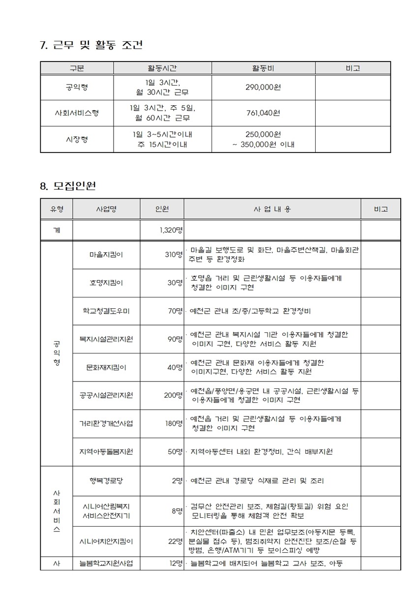 2.2025년도 노인 일자리 참여자 모집 공고
